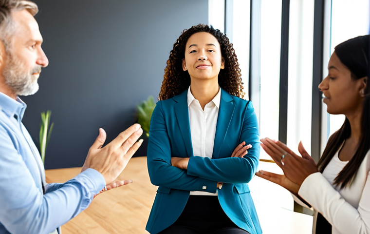 웰빙코디네이터로 전직하기 - Wellness Workshop**
"A well-being coordinator leading a workshop on stress management in a bright, ...