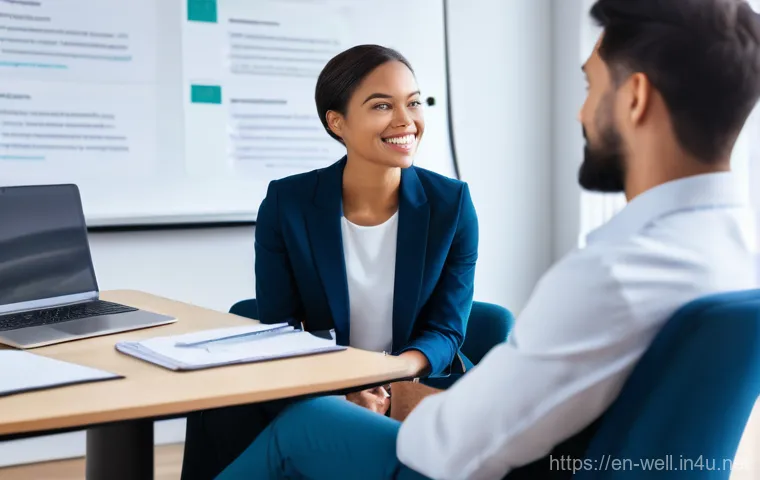 웰빙코디네이터 추천 강의 - **Prompt:** An energetic and supportive corporate wellness program in action within a modern, open-p...