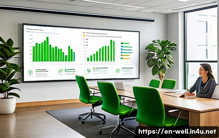 웰빙코디네이터와 고객 만족도 조사 방법 - A modern wellness coordinator office scene showing a diverse group of professionals analyzing both q...