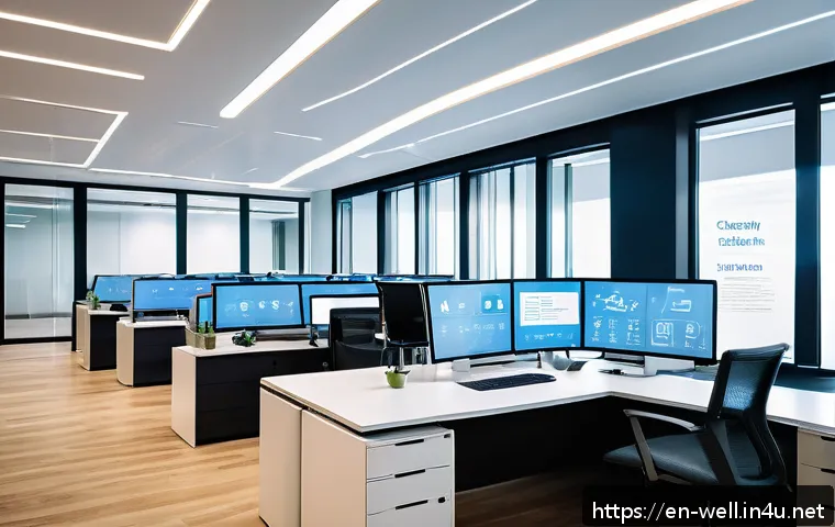 웰빙코디네이터가 알아야 할 정책 변화 - A modern corporate wellness coordinator’s office scene showing a diverse team collaborating on data ...